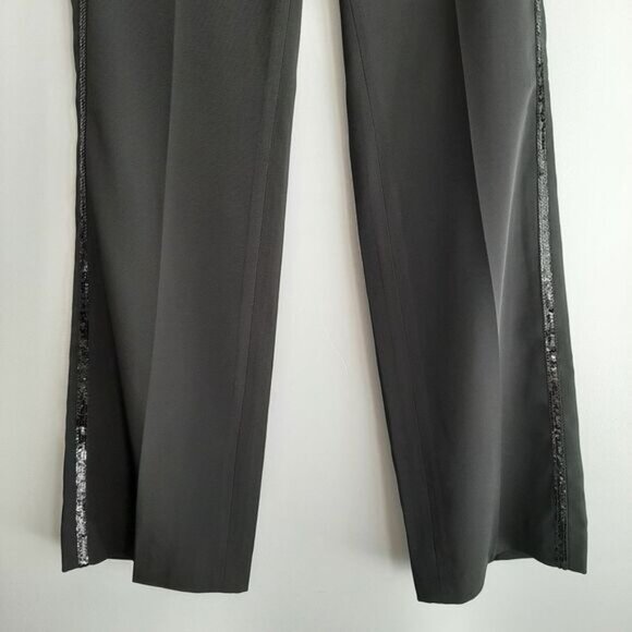 KILLAH by MISS SIXTY | Italy Side Sequin Tape Trousers Dress Pants Black Sz 28 - Picture 3 of 14